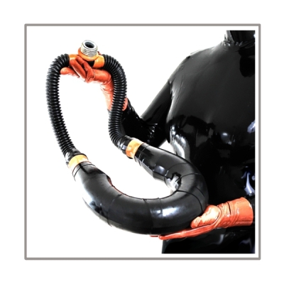M41-GP5 gasmask-system SMELLBAG-LB-M with neckrespirator-rubbersmell-bag-set